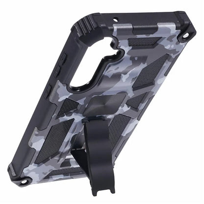For Samsung Galaxy S23 FE Case Camouflage Kickstand Anti-drop Phone Cover