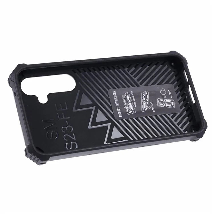 For Samsung Galaxy S23 FE Case Camouflage Kickstand Anti-drop Phone Cover