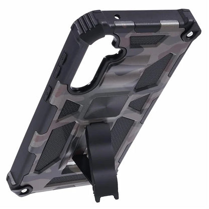 For Samsung Galaxy S23 FE Case Camouflage Kickstand Anti-drop Phone Cover