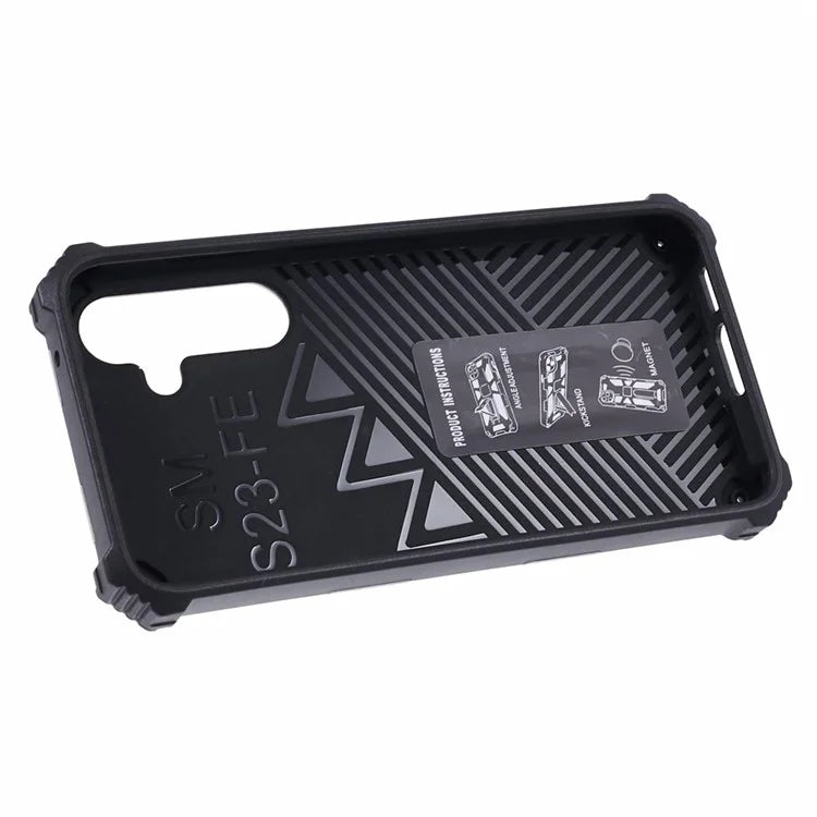 For Samsung Galaxy S23 FE Case Camouflage Kickstand Anti-drop Phone Cover