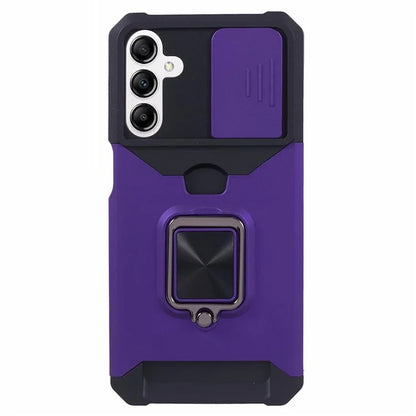 For Samsung Galaxy A15 5G Case PC+TPU Card Holder Phone Kickstand Cover