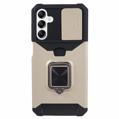 For Samsung Galaxy A15 5G Case PC+TPU Card Holder Phone Kickstand Cover