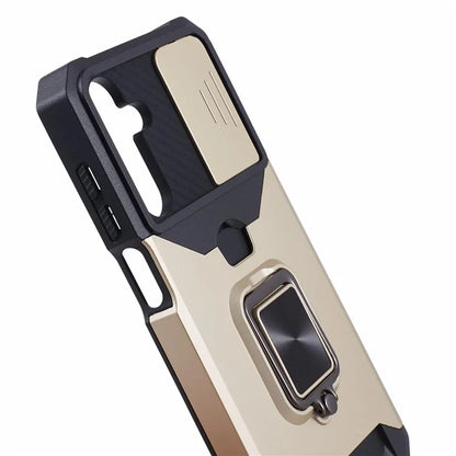 For Samsung Galaxy A15 5G Case PC+TPU Card Holder Phone Kickstand Cover