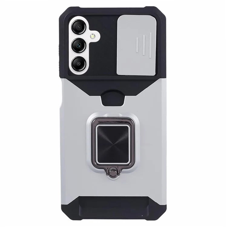 For Samsung Galaxy A15 5G Case PC+TPU Card Holder Phone Kickstand Cover