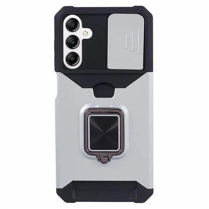 For Samsung Galaxy A15 5G Case PC+TPU Card Holder Phone Kickstand Cover