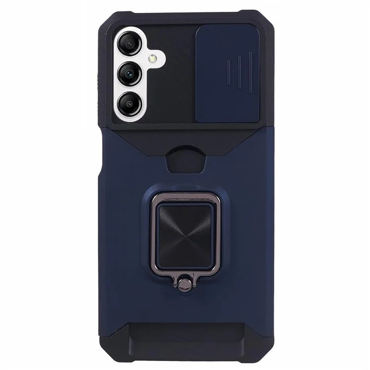 For Samsung Galaxy A15 5G Case PC+TPU Card Holder Phone Kickstand Cover