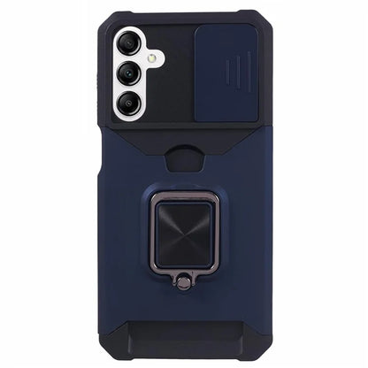 For Samsung Galaxy A15 5G Case PC+TPU Card Holder Phone Kickstand Cover