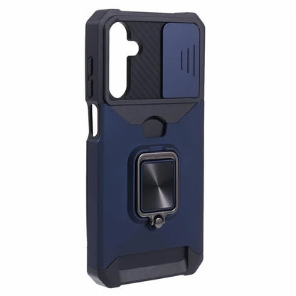 For Samsung Galaxy A15 5G Case PC+TPU Card Holder Phone Kickstand Cover