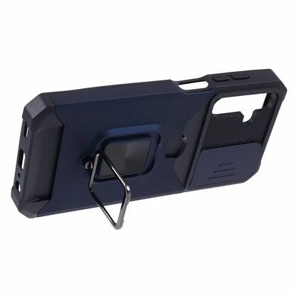 For Samsung Galaxy A15 5G Case PC+TPU Card Holder Phone Kickstand Cover