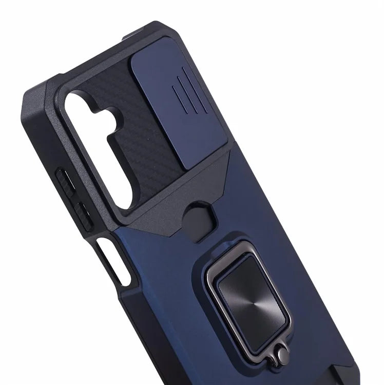 For Samsung Galaxy A15 5G Case PC+TPU Card Holder Phone Kickstand Cover