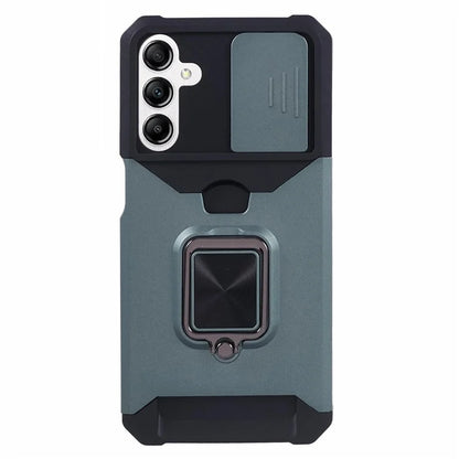 For Samsung Galaxy A15 5G Case PC+TPU Card Holder Phone Kickstand Cover