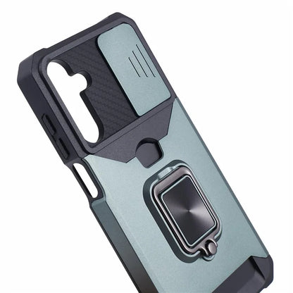 For Samsung Galaxy A15 5G Case PC+TPU Card Holder Phone Kickstand Cover