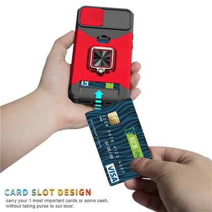 For Samsung Galaxy A15 5G Case PC+TPU Card Holder Phone Kickstand Cover