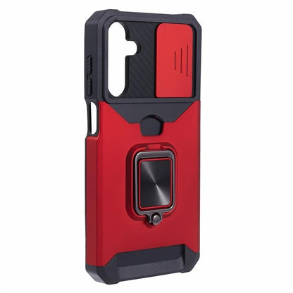 For Samsung Galaxy A15 5G Case PC+TPU Card Holder Phone Kickstand Cover