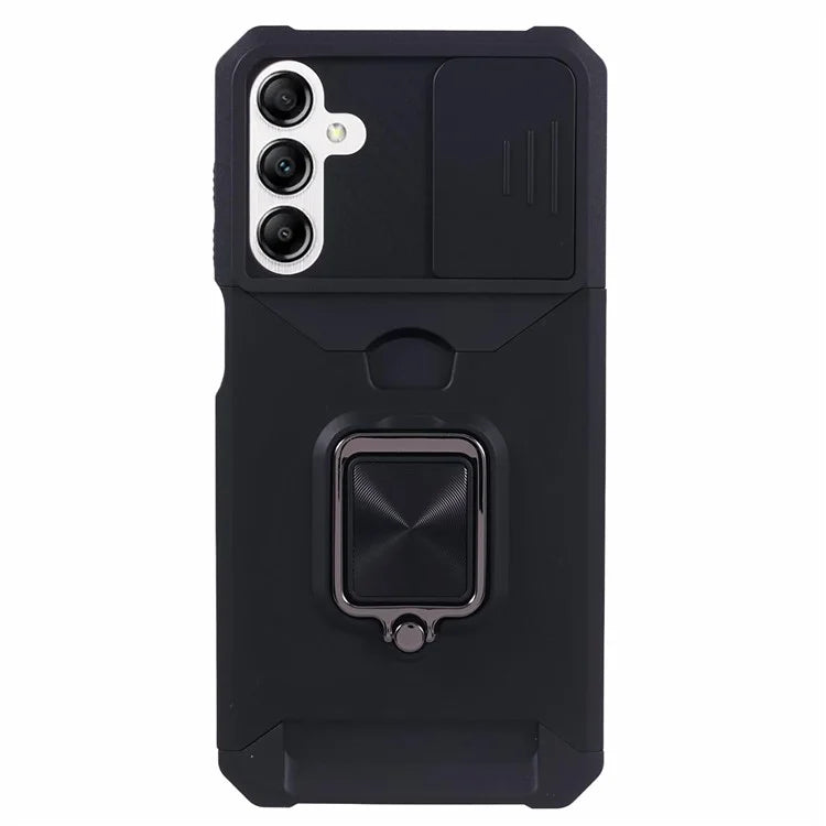 For Samsung Galaxy A15 5G Case PC+TPU Card Holder Phone Kickstand Cover