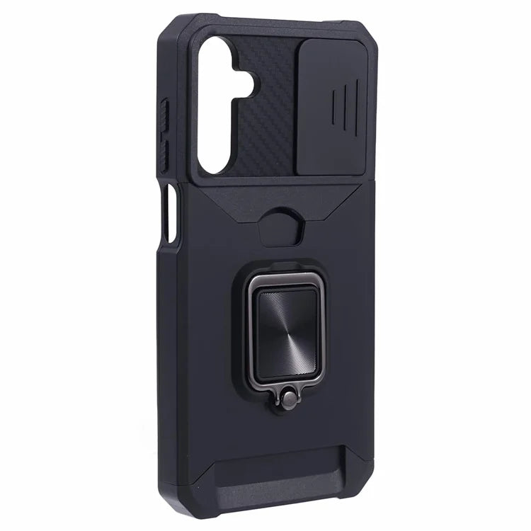 For Samsung Galaxy A15 5G Case PC+TPU Card Holder Phone Kickstand Cover