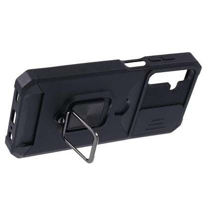 For Samsung Galaxy A15 5G Case PC+TPU Card Holder Phone Kickstand Cover