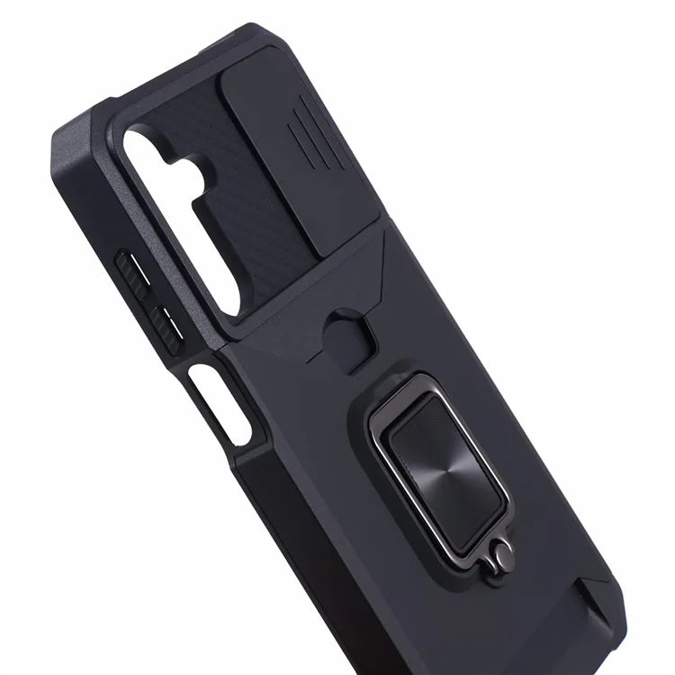 For Samsung Galaxy A15 5G Case PC+TPU Card Holder Phone Kickstand Cover