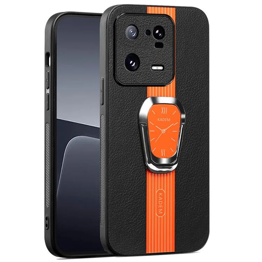 KADEM For Xiaomi 13 Pro 5G Case PU Leather Coated TPU+Acrylic Mobile Phone Back Cover