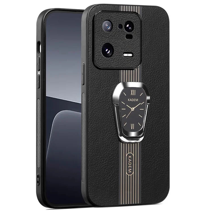 KADEM For Xiaomi 13 Pro 5G Case PU Leather Coated TPU+Acrylic Mobile Phone Back Cover