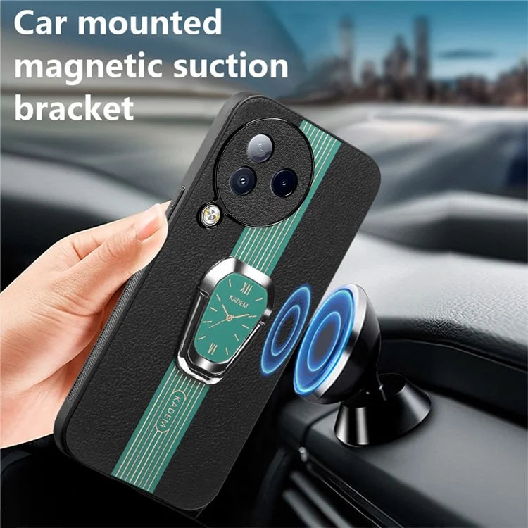 KADEM For Xiaomi Civi 3 5G Case Kickstand Shell PU Leather Coated TPU+Acrylic Phone Cover