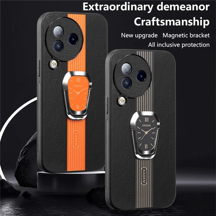 KADEM For Xiaomi Civi 3 5G Case Kickstand Shell PU Leather Coated TPU+Acrylic Phone Cover