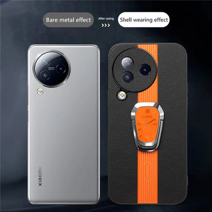 KADEM For Xiaomi Civi 3 5G Case Kickstand Shell PU Leather Coated TPU+Acrylic Phone Cover