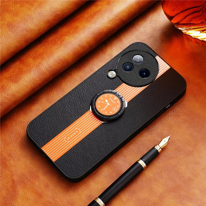 KADEM For Xiaomi Civi 3 5G Case PU Leather Coating TPU+Acrylic Phone Cover with Ring Kickstand