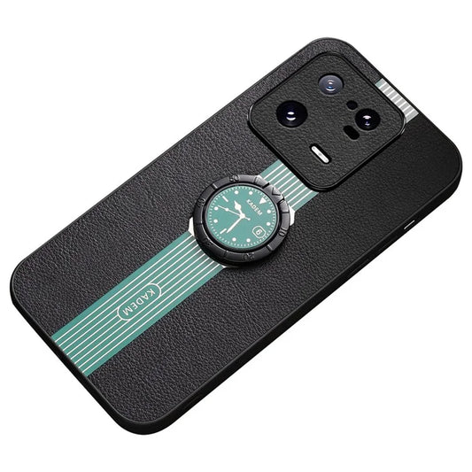 KADEM For Xiaomi 13 Pro 5G Case PU Leather Coating TPU+Acrylic Watch Pattern Phone Kickstand Shell
