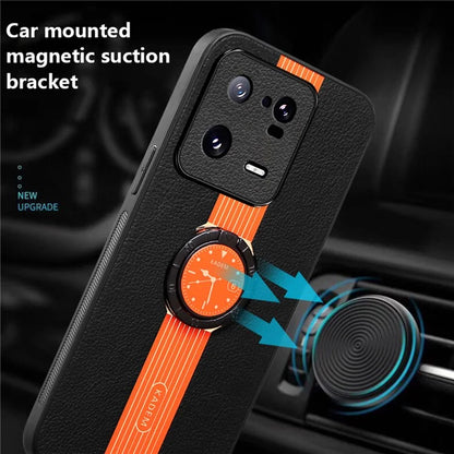 KADEM For Xiaomi 13 Pro 5G Case PU Leather Coating TPU+Acrylic Watch Pattern Phone Kickstand Shell