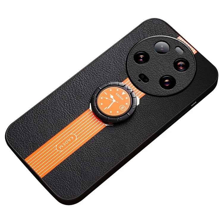 KADEM For Xiaomi 13 Ultra Case PU Leather+TPU+Acrylic Drop Resistant Phone Kickstand Shell