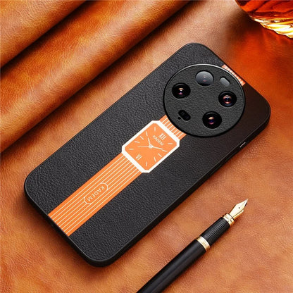KADEM For Xiaomi 13 Ultra Case PU Leather+TPU+Acrylic Cellphone Back Cover