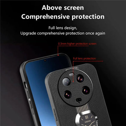 KADEM For Xiaomi 13 Ultra Case Phone Protector PU Leather Coated TPU+Acrylic Cover