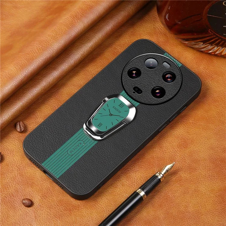 KADEM For Xiaomi 13 Ultra Case Phone Protector PU Leather Coated TPU+Acrylic Cover