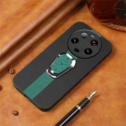 KADEM For Xiaomi 13 Ultra Case Phone Protector PU Leather Coated TPU+Acrylic Cover