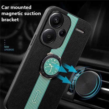 KADEM For Xiaomi Redmi Note 13 Pro+ Case PU Leather+TPU+Acrylic Anti-collision Phone Cover