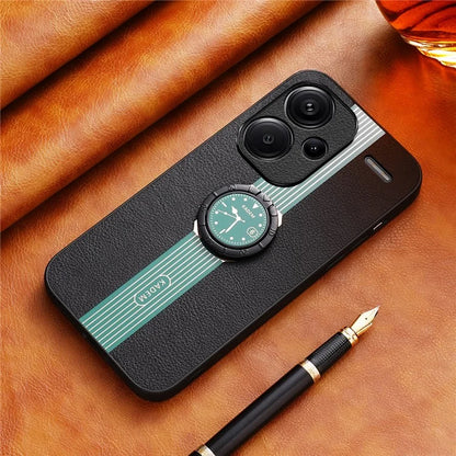 KADEM For Xiaomi Redmi Note 13 Pro+ Case PU Leather+TPU+Acrylic Anti-collision Phone Cover