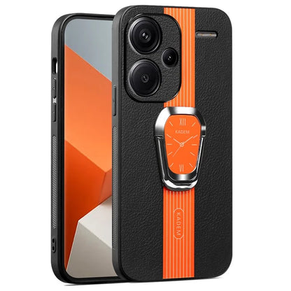 KADEM For Xiaomi Redmi Note 13 Pro+ Case Back Guard PU Leather+TPU+Acrylic Phone Cover
