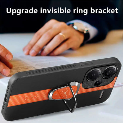 KADEM For Xiaomi Redmi Note 13 Pro+ Case Back Guard PU Leather+TPU+Acrylic Phone Cover