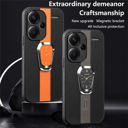 KADEM For Xiaomi Redmi Note 13 Pro+ Case Back Guard PU Leather+TPU+Acrylic Phone Cover