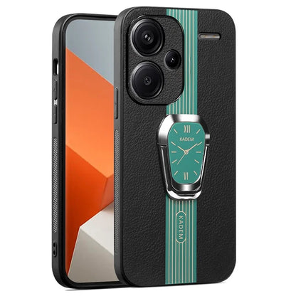 KADEM For Xiaomi Redmi Note 13 Pro+ Case Back Guard PU Leather+TPU+Acrylic Phone Cover