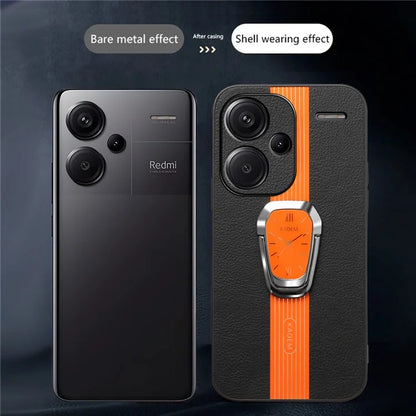 KADEM For Xiaomi Redmi Note 13 Pro+ Case Back Guard PU Leather+TPU+Acrylic Phone Cover