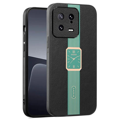 KADEM For Xiaomi 13 Cover Smart Phone PU Leather+TPU+Acrylic Protective Case