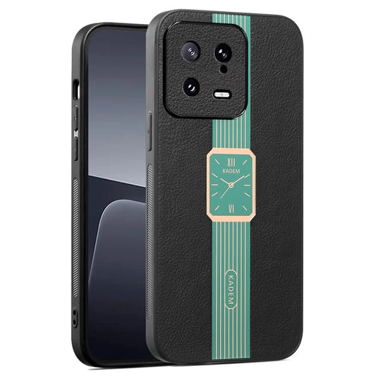 KADEM For Xiaomi 13 Cover Smart Phone PU Leather+TPU+Acrylic Protective Case