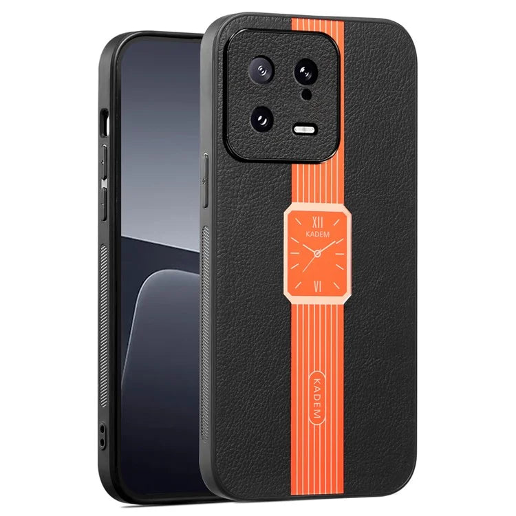KADEM For Xiaomi 13 Cover Smart Phone PU Leather+TPU+Acrylic Protective Case