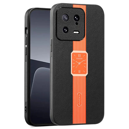 KADEM For Xiaomi 13 Cover Smart Phone PU Leather+TPU+Acrylic Protective Case