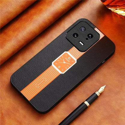 KADEM For Xiaomi 13 Cover Smart Phone PU Leather+TPU+Acrylic Protective Case