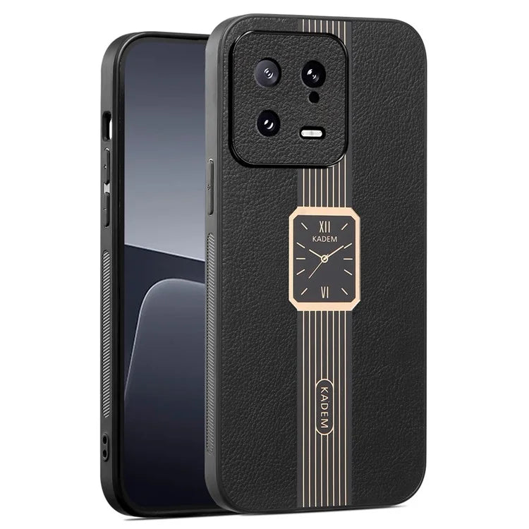 KADEM For Xiaomi 13 Cover Smart Phone PU Leather+TPU+Acrylic Protective Case