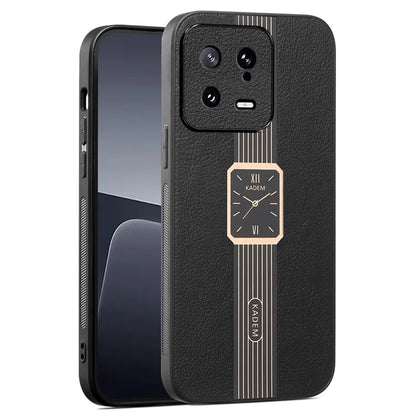 KADEM For Xiaomi 13 Cover Smart Phone PU Leather+TPU+Acrylic Protective Case