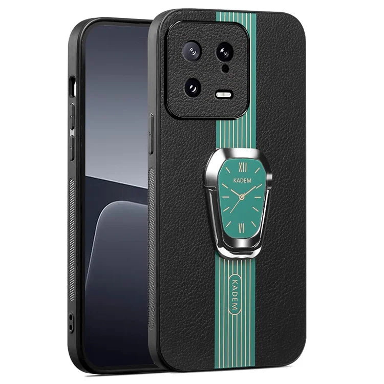 KADEM For Xiaomi 13 Case Drop Proof PU Leather+TPU+Acrylic Phone Cover